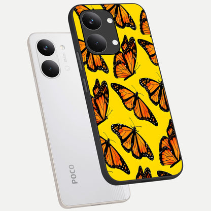  Golden Wing Flight phone case For Poco X8 Pro Max showing premium glass back cover with detailed artwork