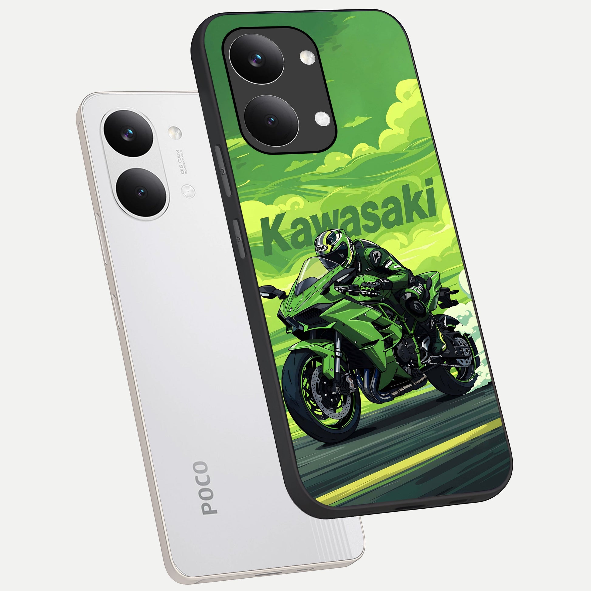  Greenery Sky phone case For Poco X8 Pro Max showing premium glass back cover with detailed artwork