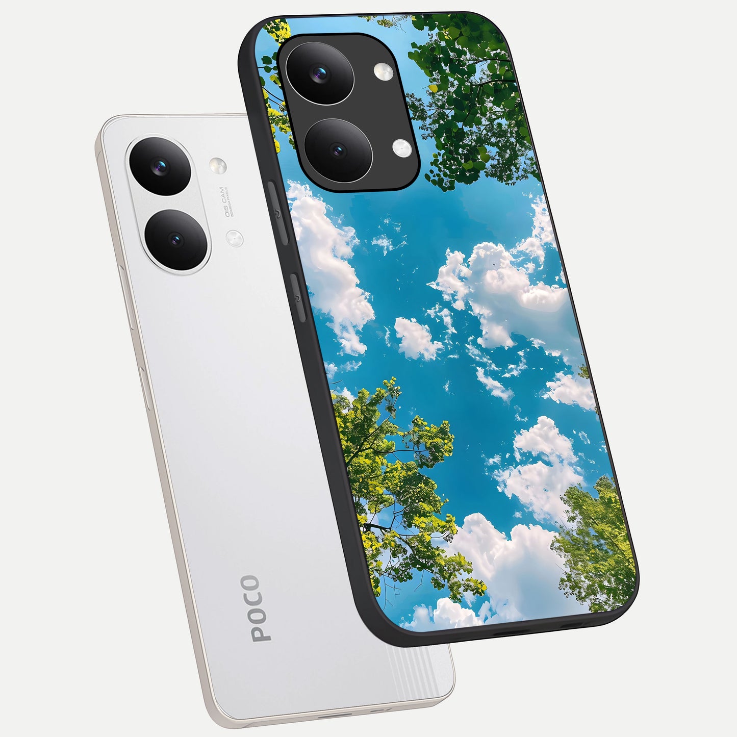  Green Moon Energy phone case For Poco X8 Pro Max showing premium glass back cover with detailed artwork