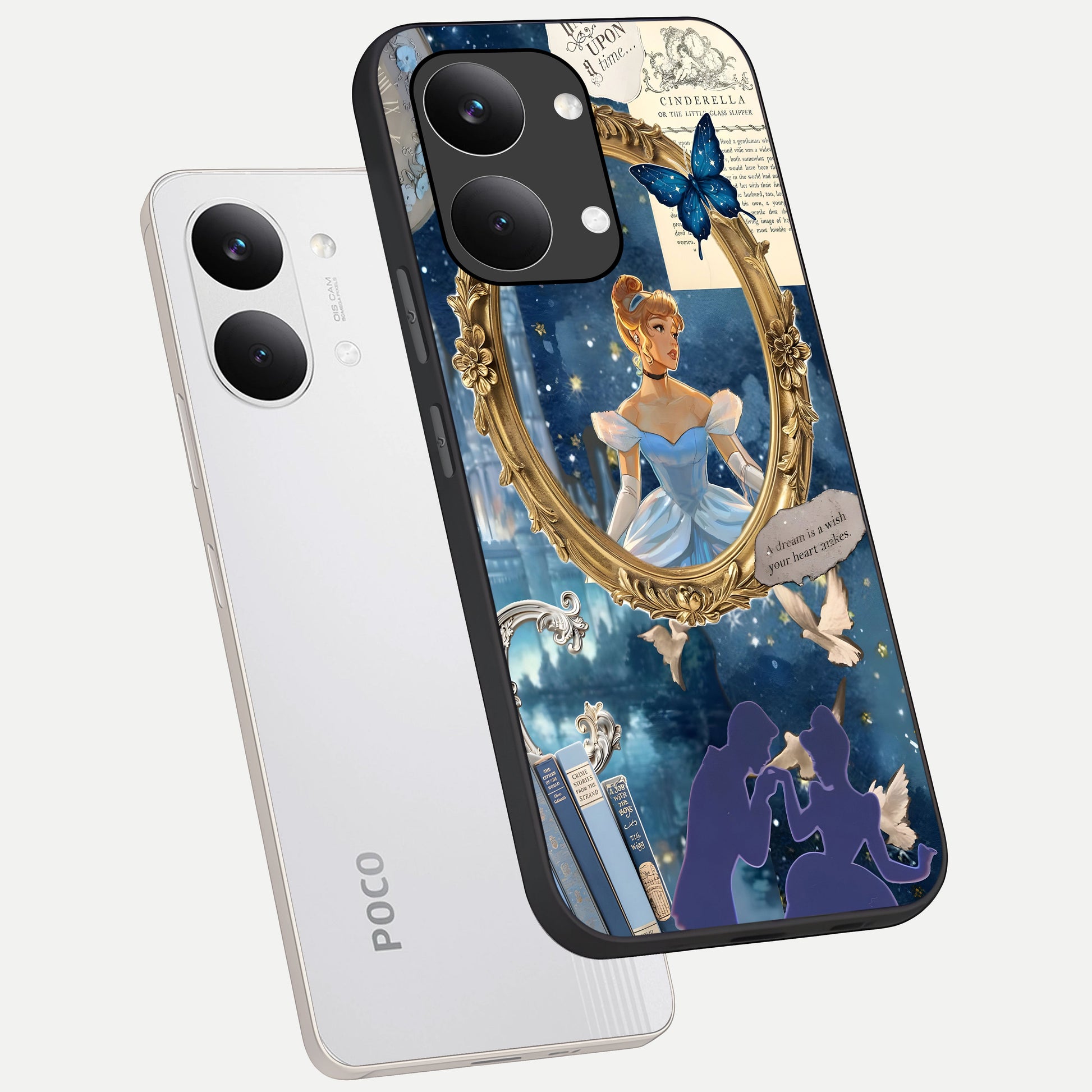  Midnight Queen phone case For Poco X8 Pro Max showing premium glass back cover with detailed artwork