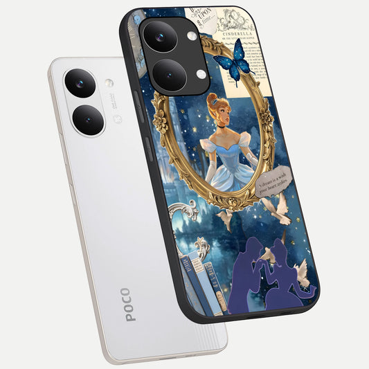  Midnight Queen phone case For Poco X8 Pro Max showing premium glass back cover with detailed artwork