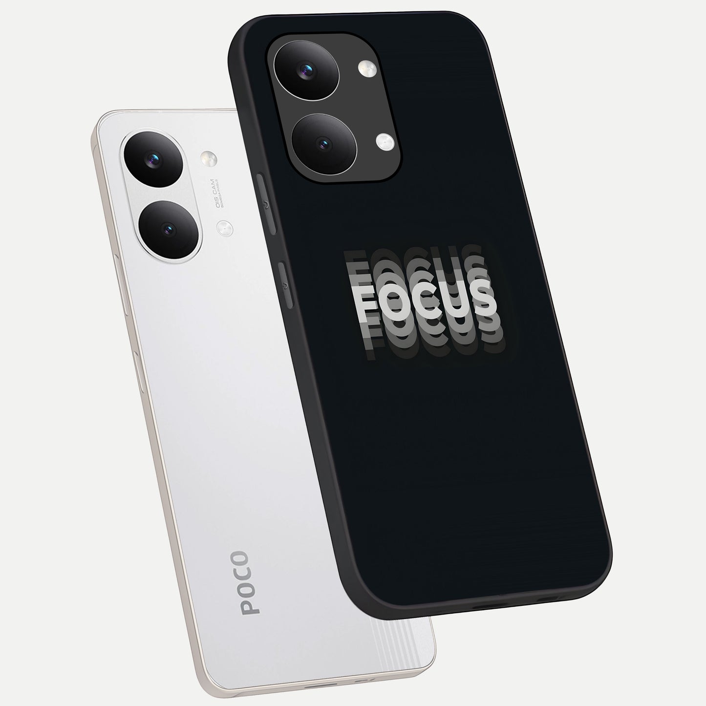  Mono Focus Vision phone case For Poco X8 Pro Max showing premium glass back cover with detailed artwork