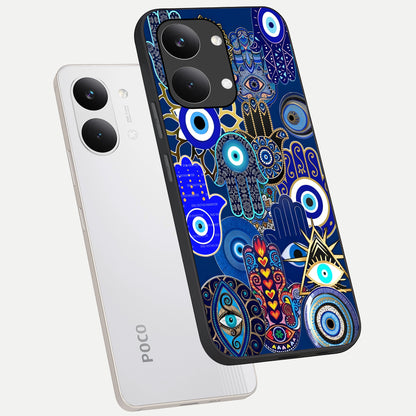  Mystic Palm Guard phone case For Poco X8 Pro Max showing premium glass back cover with detailed artwork