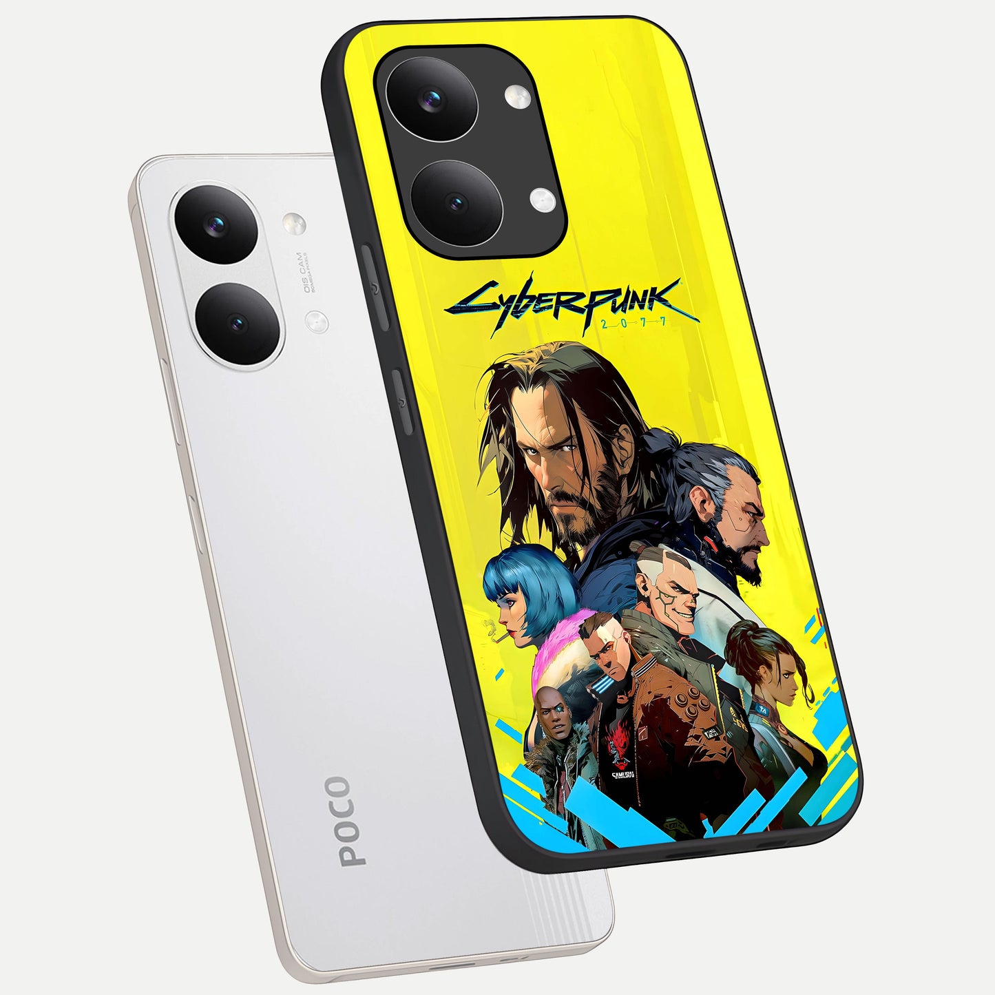  Neon Rebel Genesis phone case For Poco X8 Pro Max showing premium glass back cover with detailed artwork