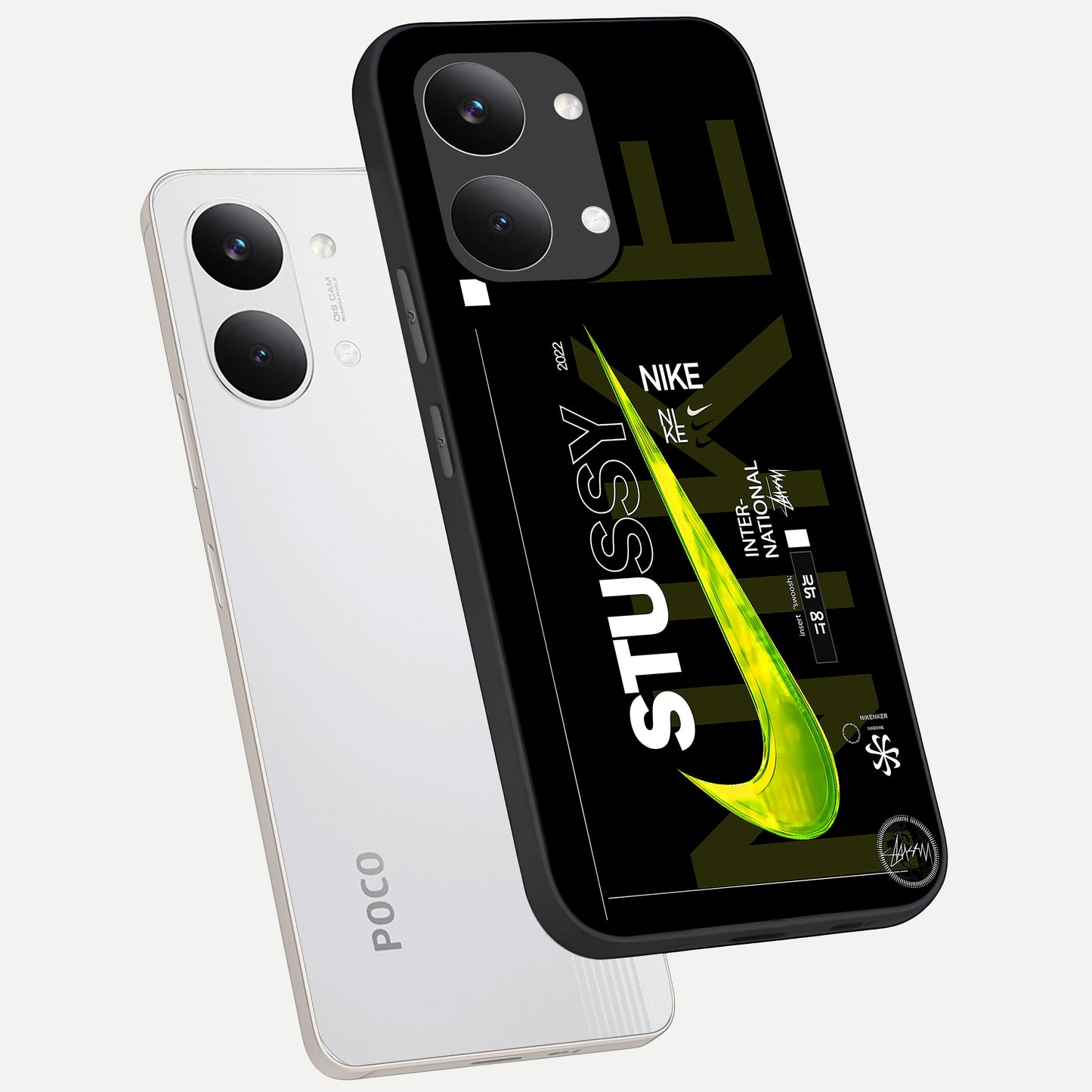  Neon Street Edition phone case For Poco X8 Pro Max showing premium glass back cover with detailed artwork