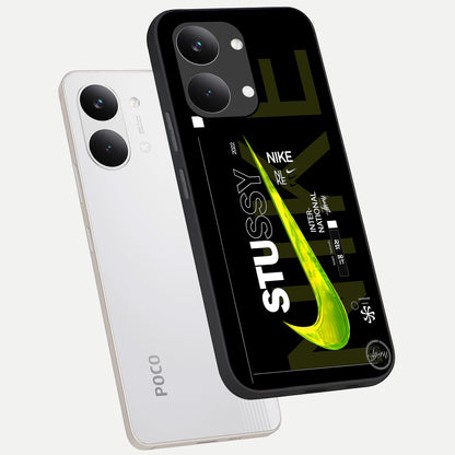  Neon Street Edition phone case For Poco X8 Pro Max showing premium glass back cover with detailed artwork