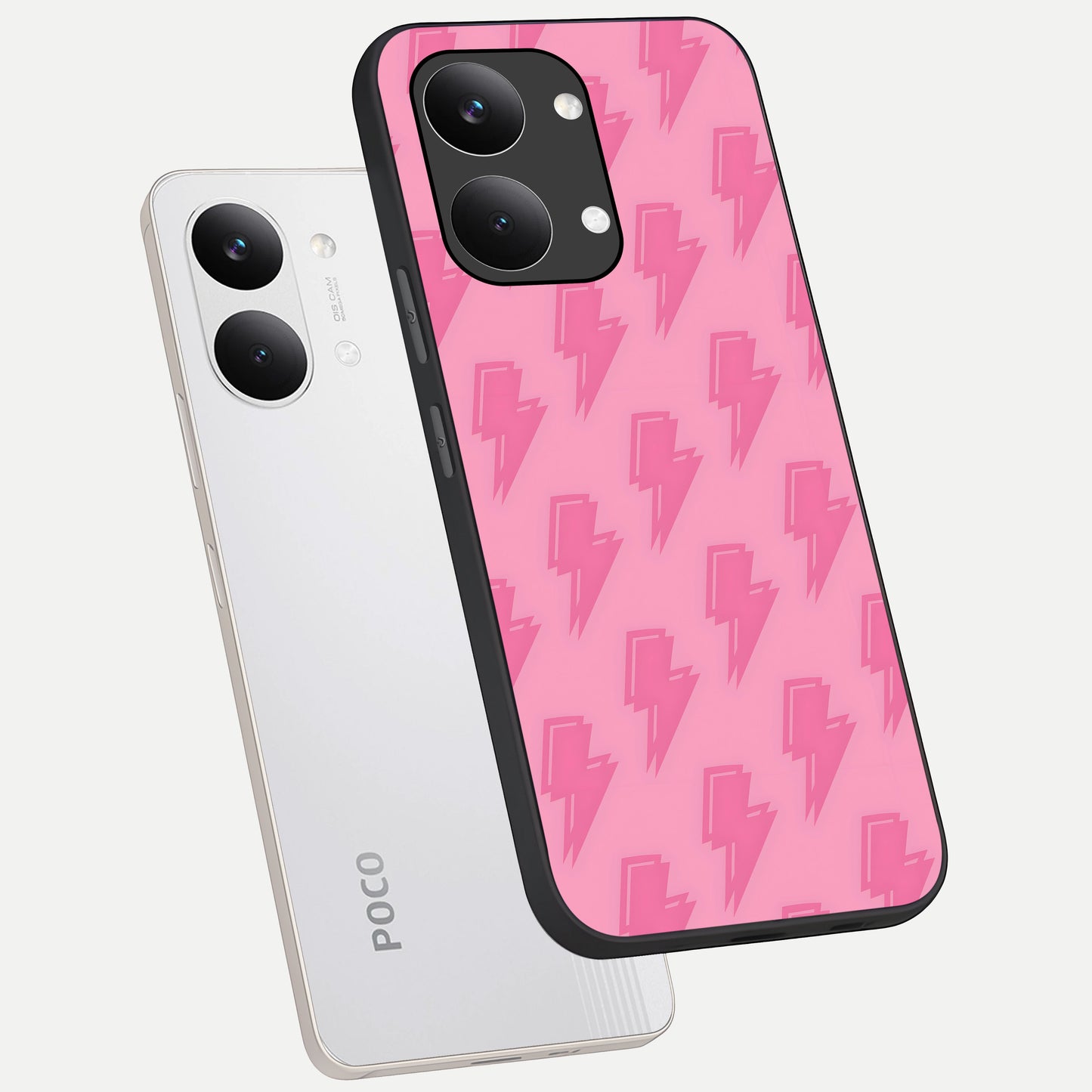  Pink Moo Magic phone case For Poco X8 Pro Max showing premium glass back cover with detailed artwork