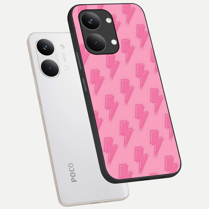  Pink Moo Magic phone case For Poco X8 Pro Max showing premium glass back cover with detailed artwork