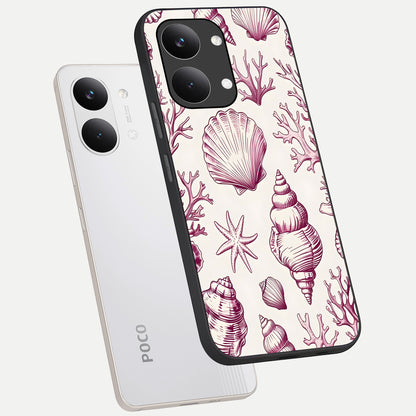  Pink Power Sparks phone case For Poco X8 Pro Max showing premium glass back cover with detailed artwork