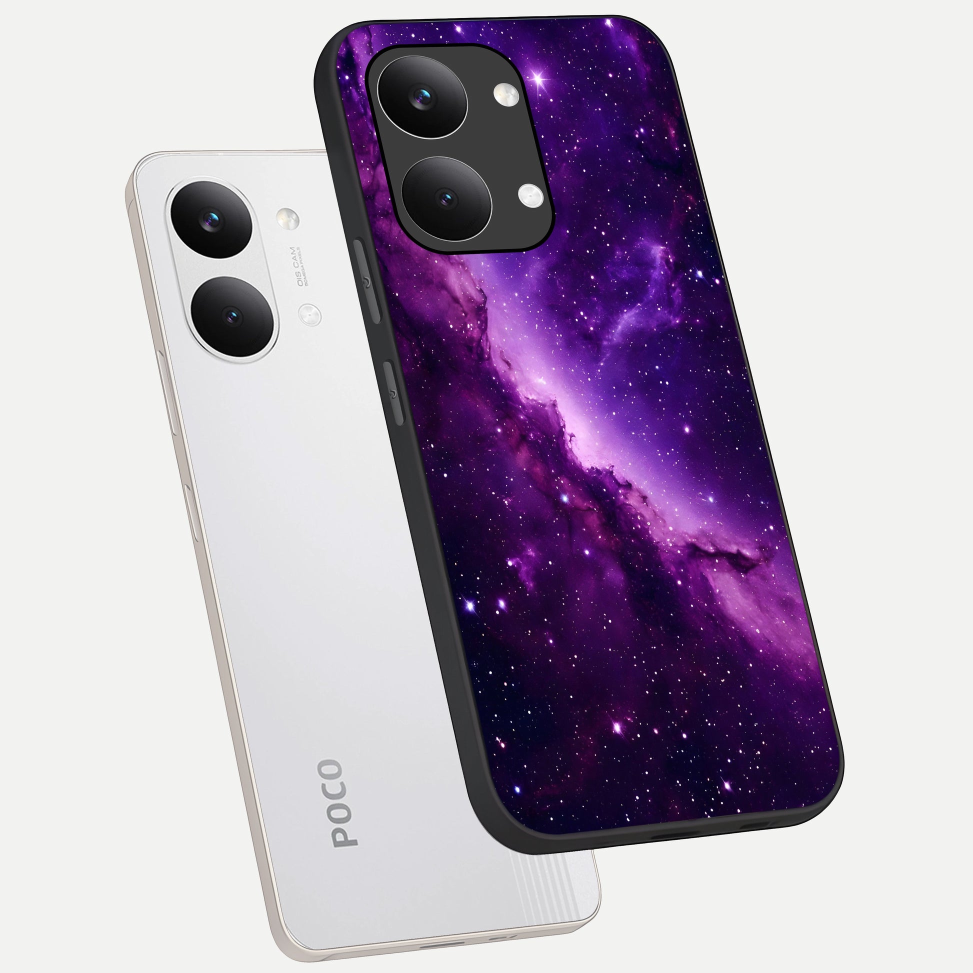  Purple Shade Sky phone case For Poco X8 Pro Max showing premium glass back cover with detailed artwork