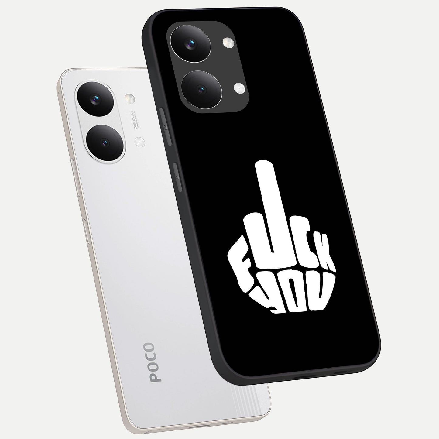  Rebel Mode On phone case For Poco X8 Pro Max showing premium glass back cover with detailed artwork