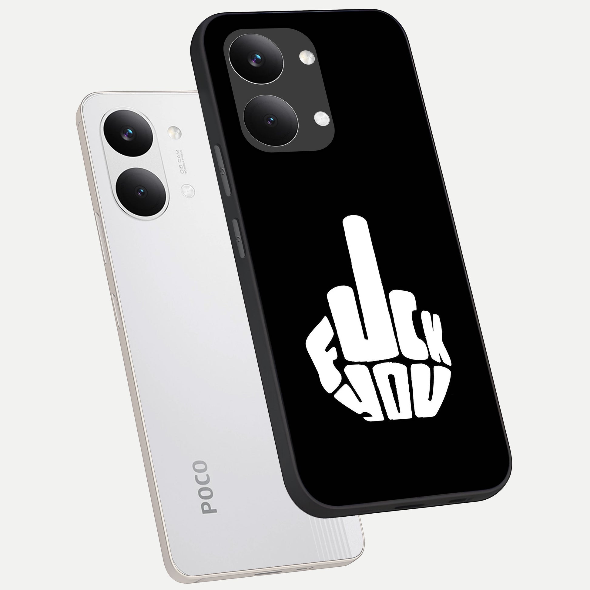  Rebel Mode On phone case For Poco X8 Pro Max showing premium glass back cover with detailed artwork