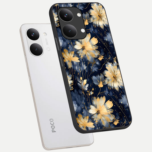  Royal Petal Dream phone case For Poco X8 Pro Max showing premium glass back cover with detailed artwork