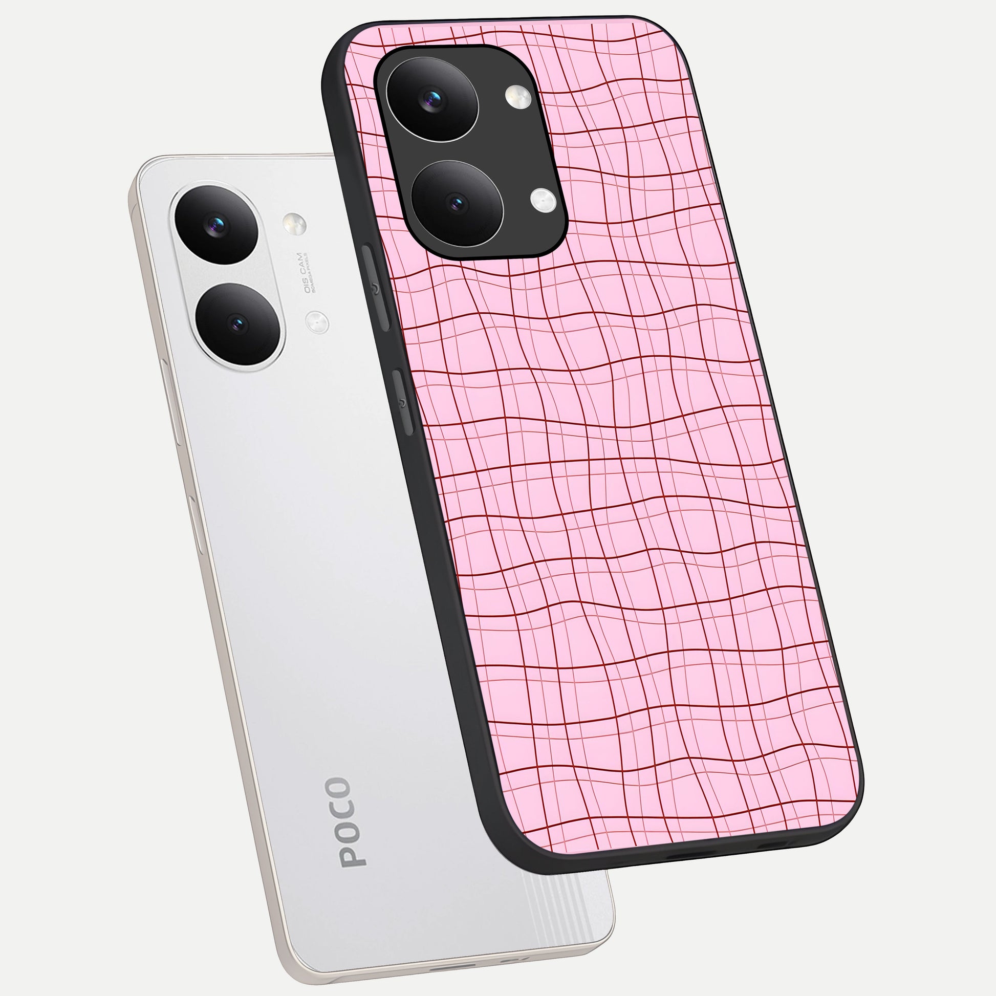  Soft Grid Bliss phone case For Poco X8 Pro Max showing premium glass back cover with detailed artwork