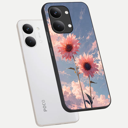  Sun Moon Balance phone case For Poco X8 Pro Max showing premium glass back cover with detailed artwork