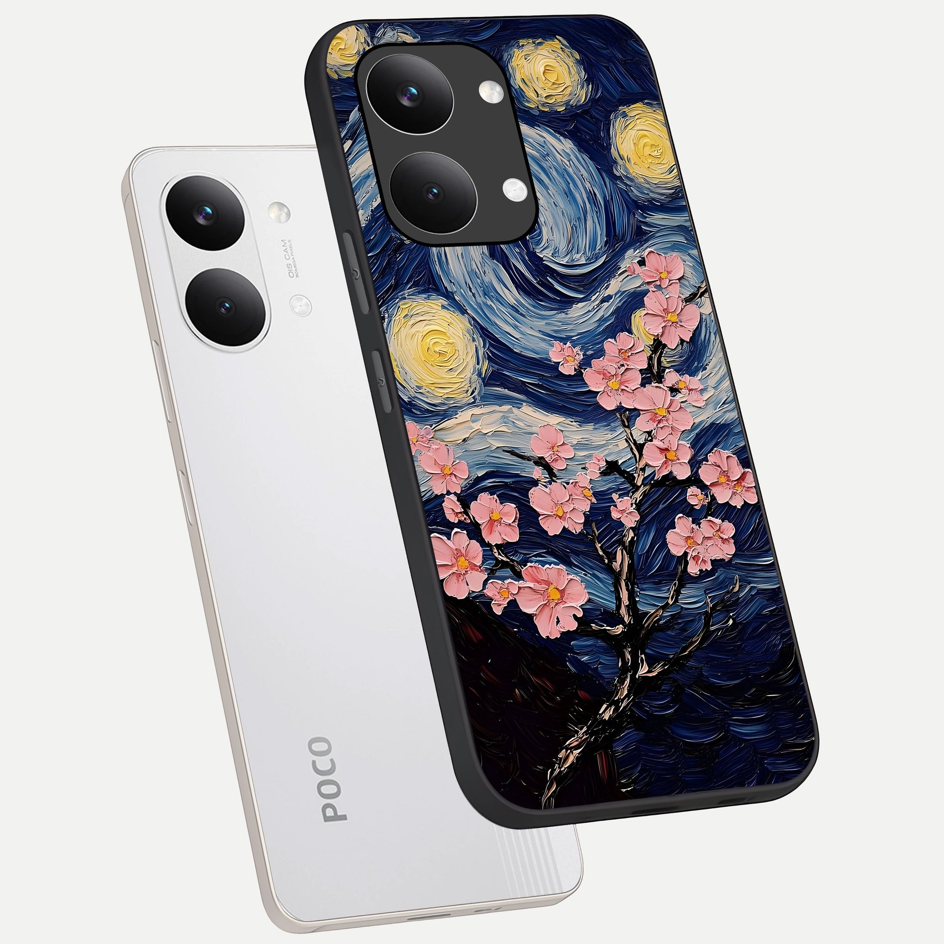  Van Gogh Scenery phone case For Poco X8 Pro Max showing premium glass back cover with detailed artwork