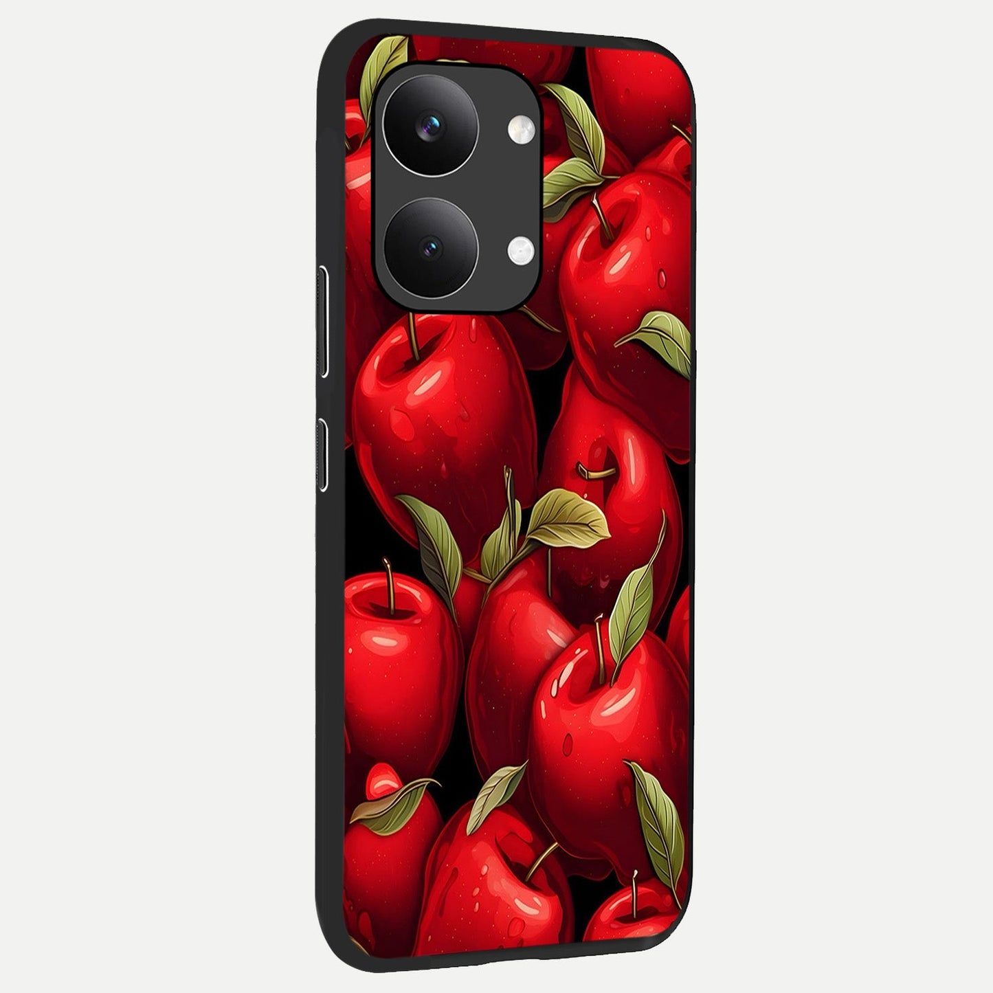  Apple Pattern back cover For Poco X8 Pro Max slim fit glass case with vibrant aesthetic design