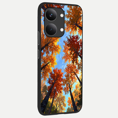  Autumn Sky Rise back cover For Poco X8 Pro Max slim fit glass case with vibrant aesthetic design