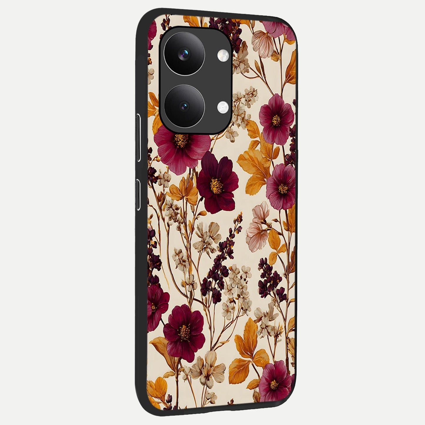  Autumn Wine Bloom back cover For Poco X8 Pro Max slim fit glass case with vibrant aesthetic design