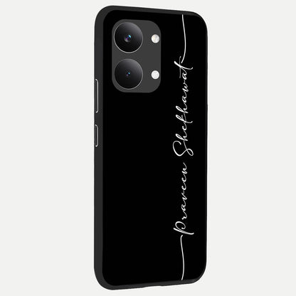  Black Tune Custom Name back cover For Poco X8 Pro Max slim fit glass case with vibrant aesthetic design
