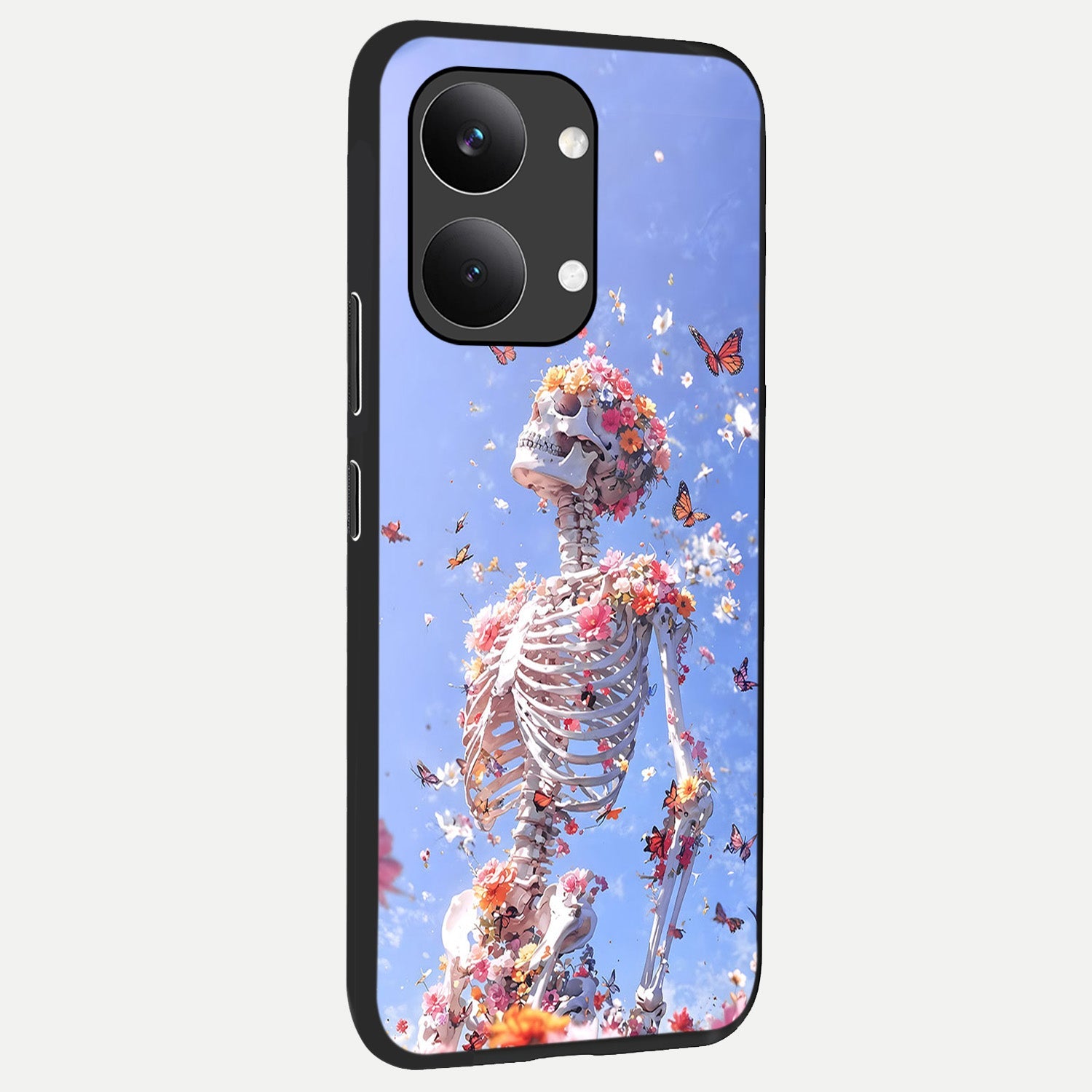  Bloom Beyond Bones back cover For Poco X8 Pro Max slim fit glass case with vibrant aesthetic design