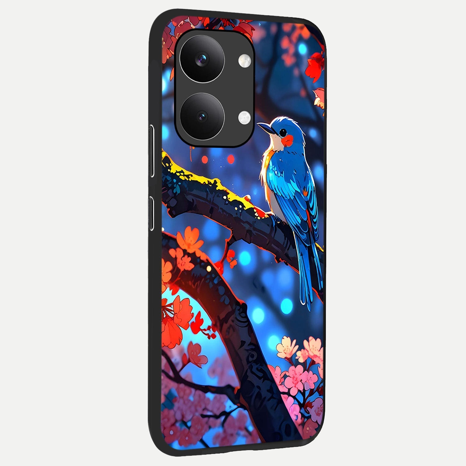  Blooming Water Drift back cover For Poco X8 Pro Max slim fit glass case with vibrant aesthetic design