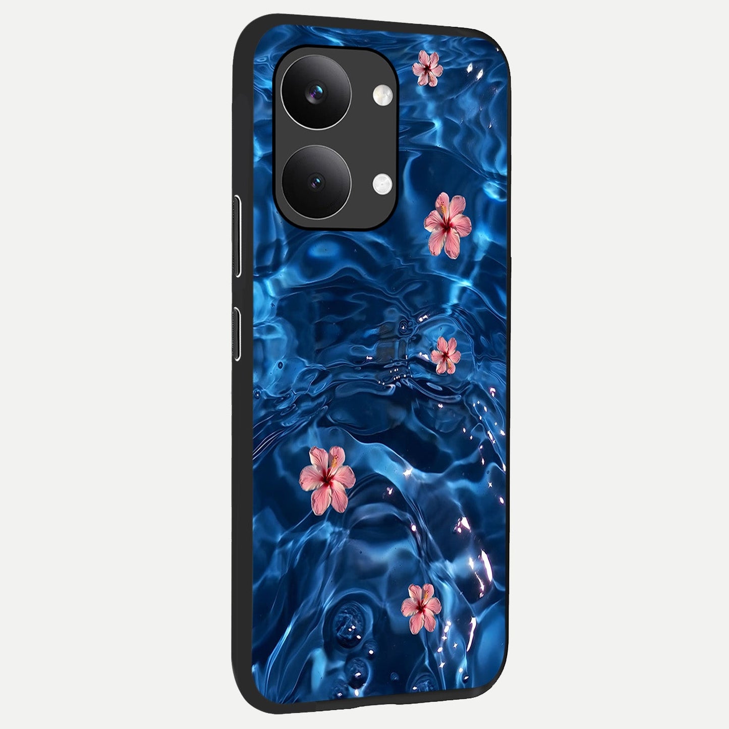  Bloom Thread Art back cover For Poco X8 Pro Max slim fit glass case with vibrant aesthetic design
