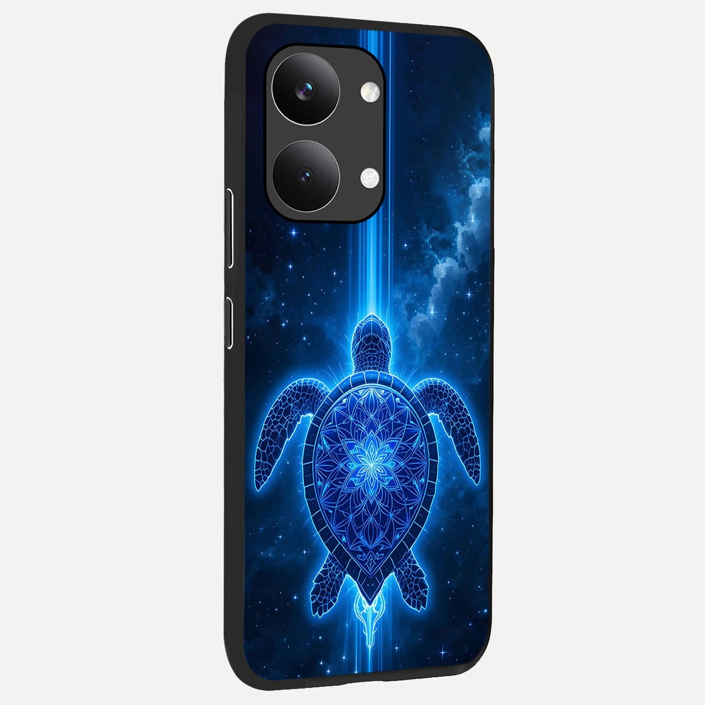  Blue Galaxy Turtle back cover For Poco X8 Pro Max slim fit glass case with vibrant aesthetic design