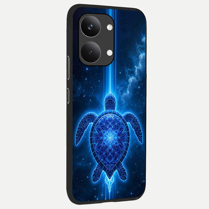  Blue Galaxy Turtle back cover For Poco X8 Pro Max slim fit glass case with vibrant aesthetic design
