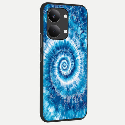  Blue Galaxy Wave back cover For Poco X8 Pro Max slim fit glass case with vibrant aesthetic design