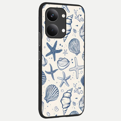  Blue Ocean Outline back cover For Poco X8 Pro Max slim fit glass case with vibrant aesthetic design