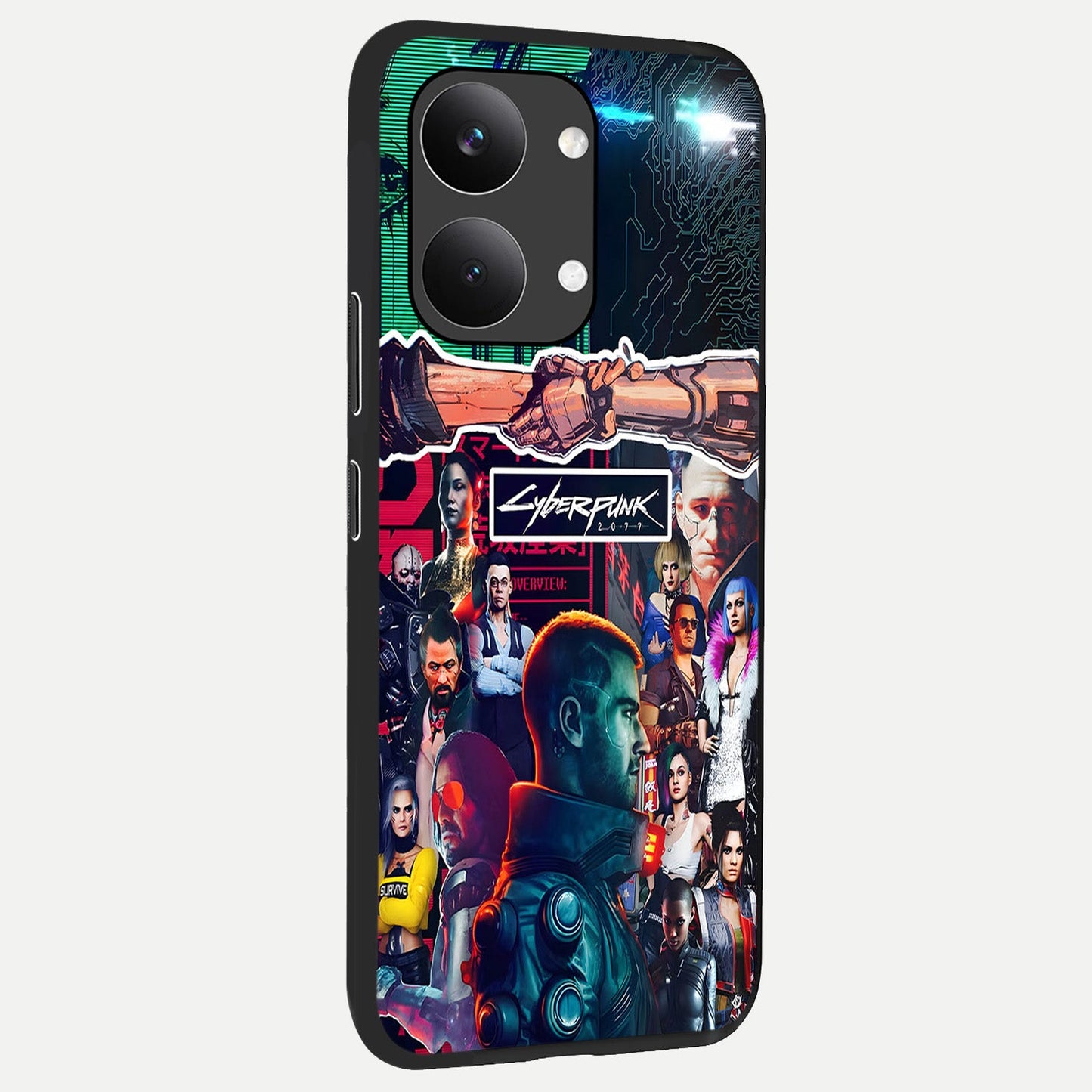  CYBERPUNK Legacy back cover For Poco X8 Pro Max slim fit glass case with vibrant aesthetic design