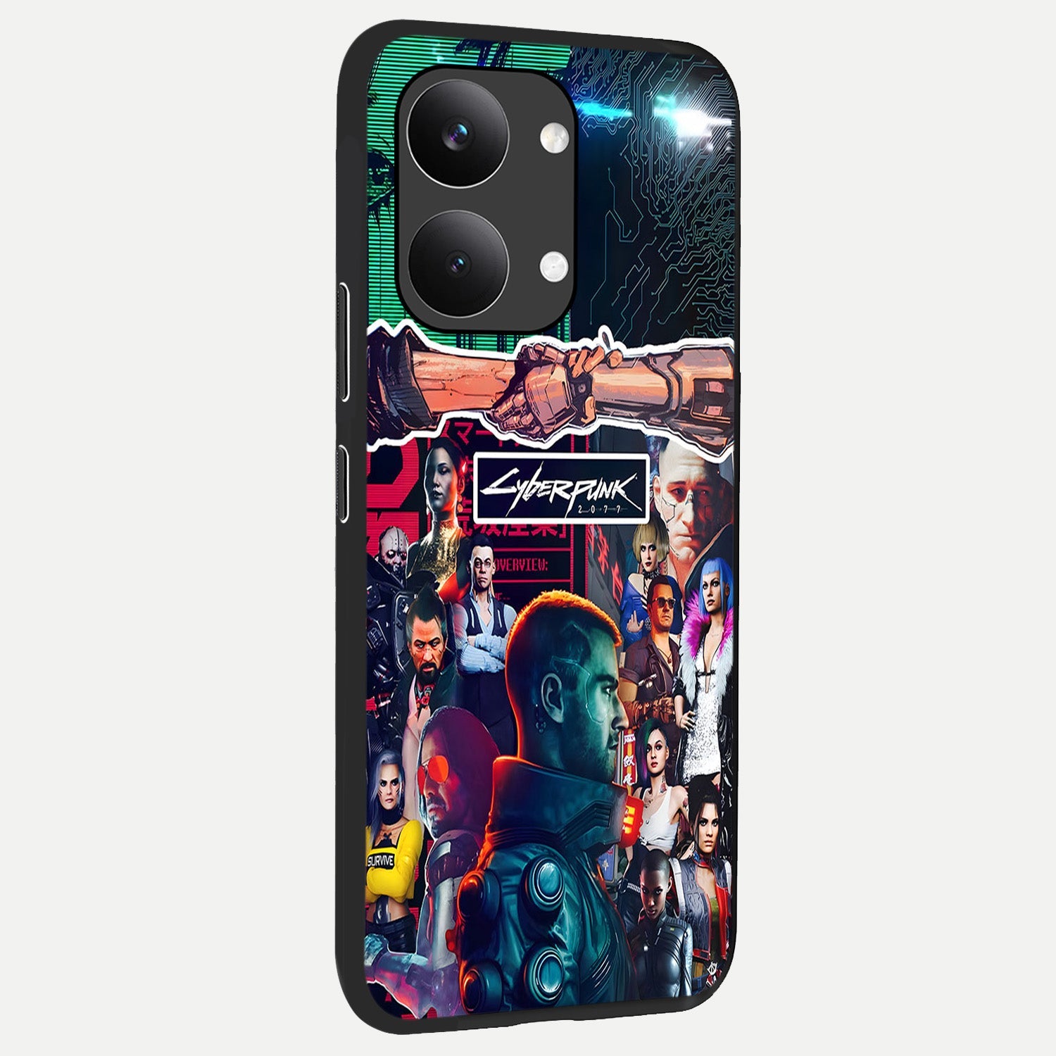  CYBERPUNK Legacy back cover For Poco X8 Pro Max slim fit glass case with vibrant aesthetic design