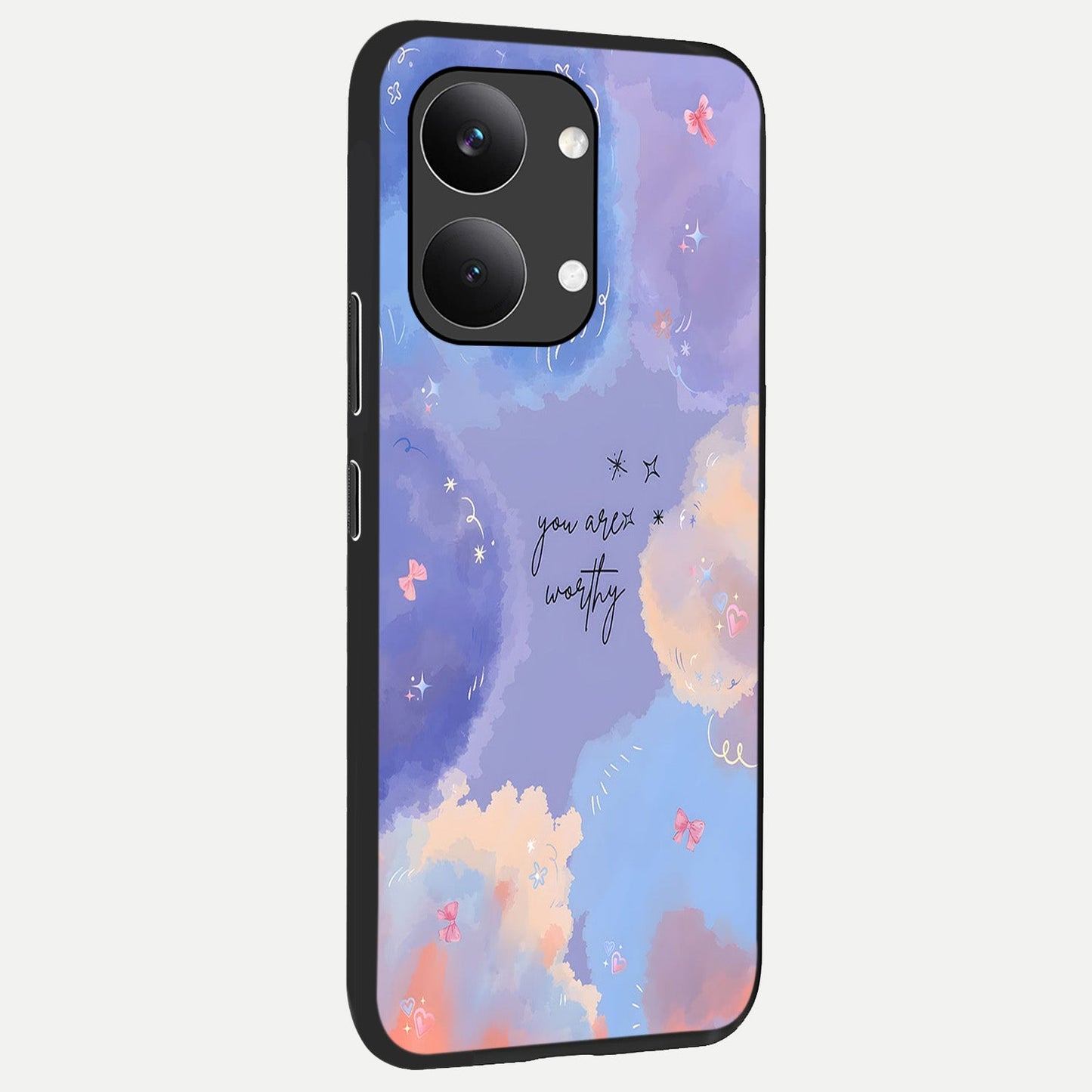  Celestial Cloud Magic back cover For Poco X8 Pro Max slim fit glass case with vibrant aesthetic design