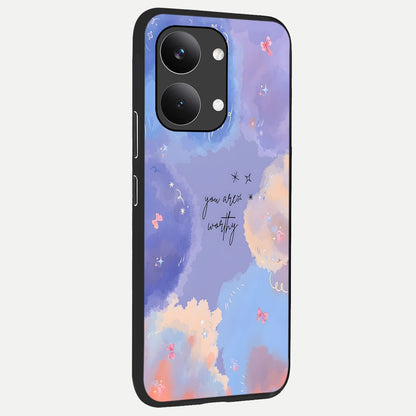  Celestial Cloud Magic back cover For Poco X8 Pro Max slim fit glass case with vibrant aesthetic design