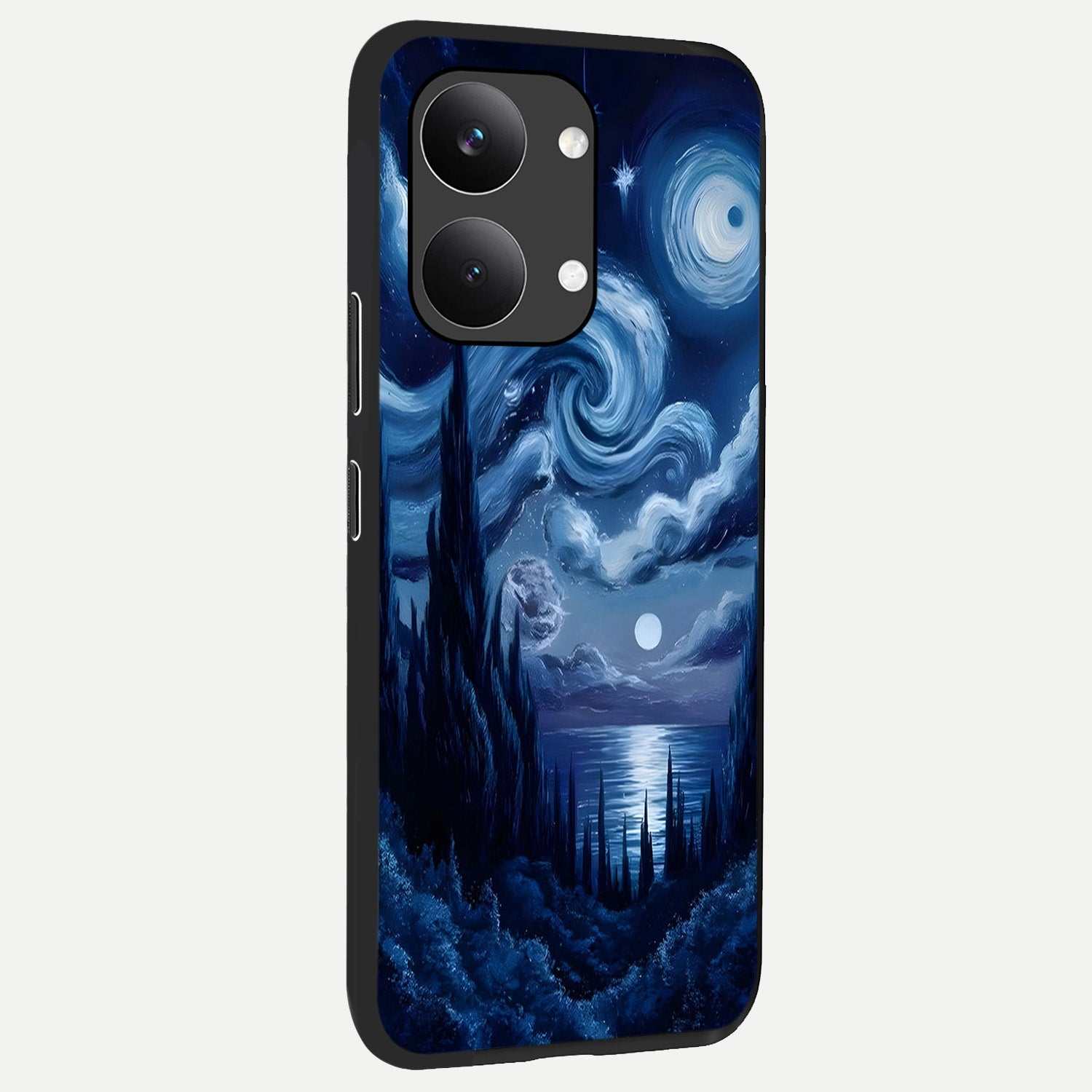  Celestial Dream Van Gogh back cover For Poco X8 Pro Max slim fit glass case with vibrant aesthetic design