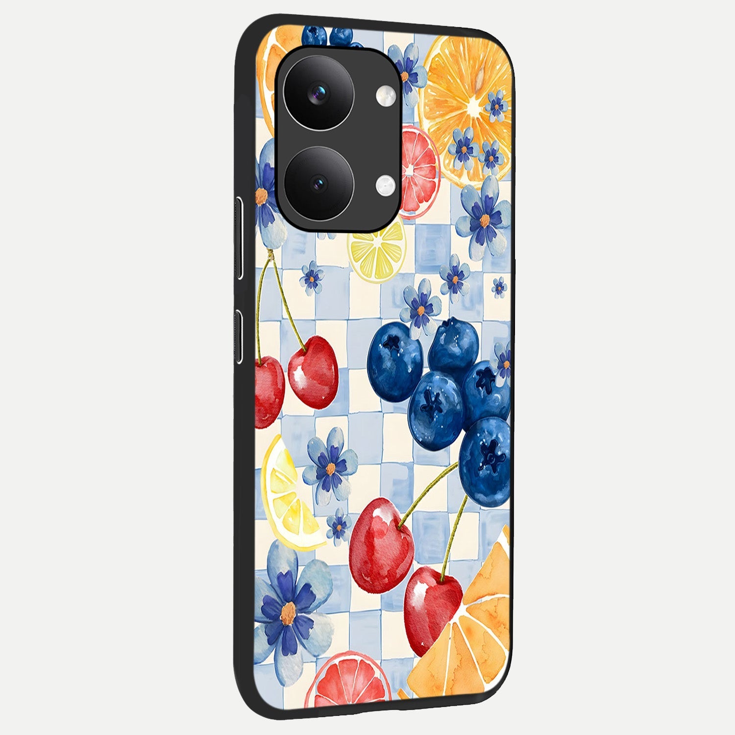  Citrus Bloom Joy back cover For Poco X8 Pro Max slim fit glass case with vibrant aesthetic design