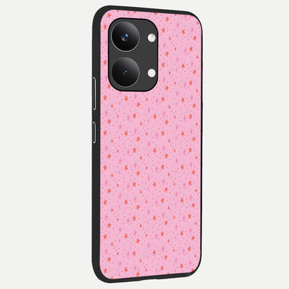  Cosmic Pink Sparkle back cover For Poco X8 Pro Max slim fit glass case with vibrant aesthetic design