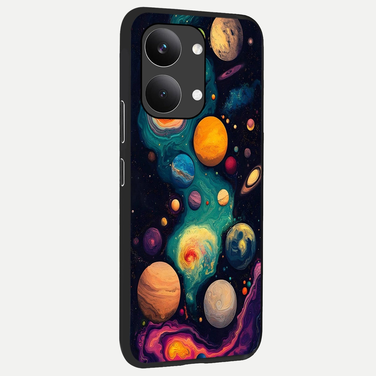 Cosmic Planet Journey back cover For Poco X8 Pro Max slim fit glass case with vibrant aesthetic design