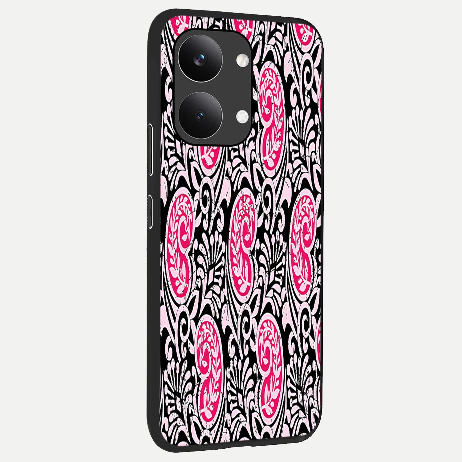  Crimson Paisley Charm back cover For Poco X8 Pro Max slim fit glass case with vibrant aesthetic design