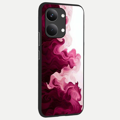  Crimson Wave Flow back cover For Poco X8 Pro Max slim fit glass case with vibrant aesthetic design