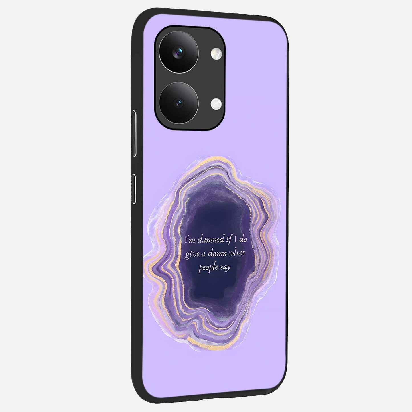  Damned People Quote back cover For Poco X8 Pro Max slim fit glass case with vibrant aesthetic design