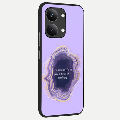  Damned People Quote back cover For Poco X8 Pro Max slim fit glass case with vibrant aesthetic design