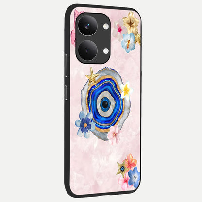  Divine Aura Bloom back cover For Poco X8 Pro Max slim fit glass case with vibrant aesthetic design