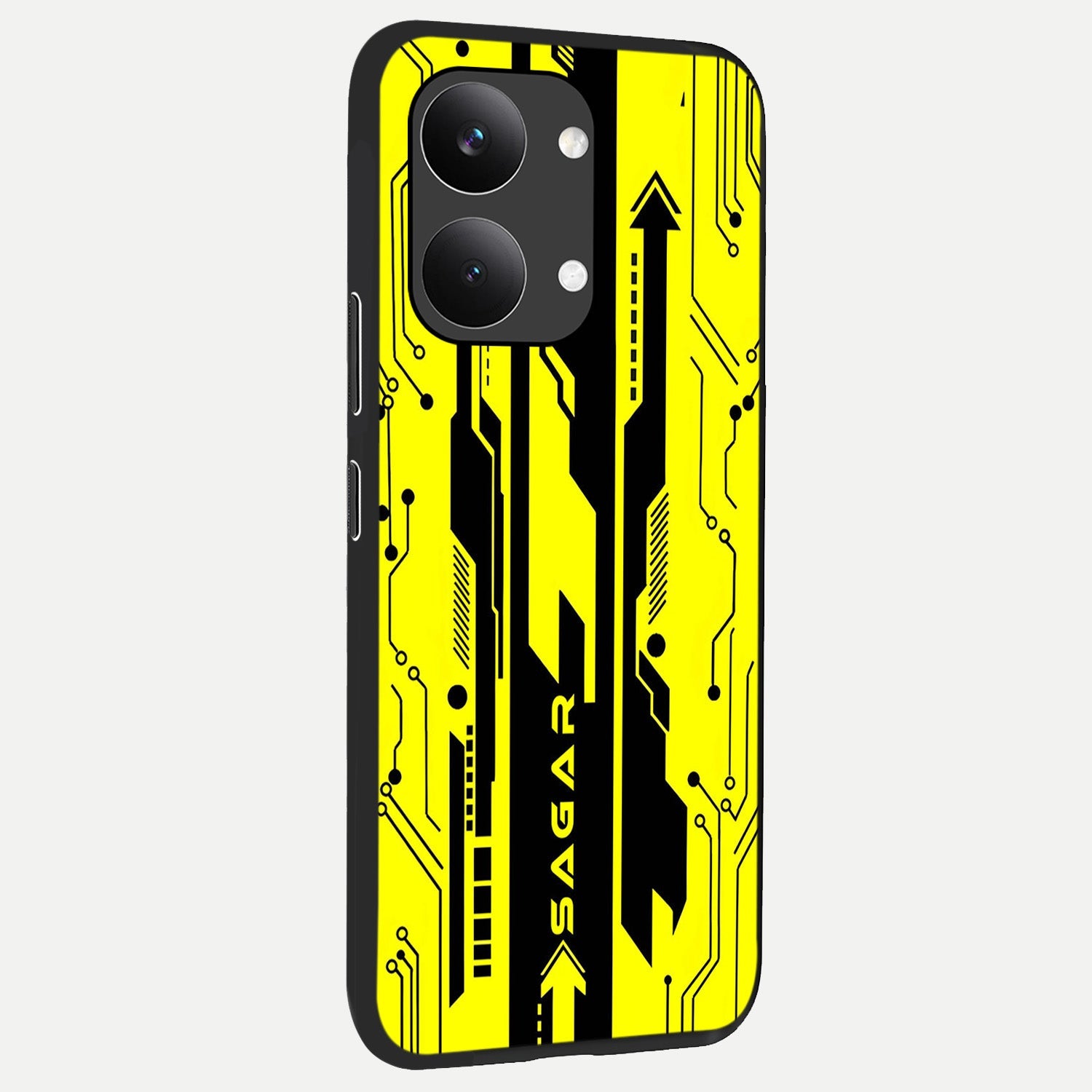  Electric Pulse CYBERPUNK Custom Name back cover For Poco X8 Pro Max slim fit glass case with vibrant aesthetic design