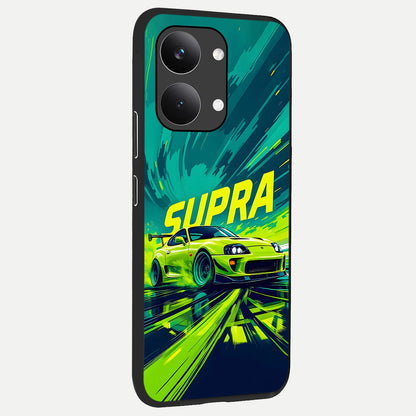  Electric Supra Thunder back cover For Poco X8 Pro Max slim fit glass case with vibrant aesthetic design