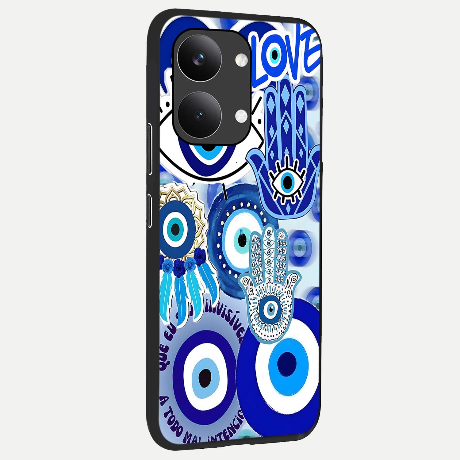  Evil Eyes Dream back cover For Poco X8 Pro Max slim fit glass case with vibrant aesthetic design