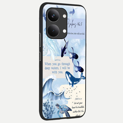  Faithful Ocean Promise back cover For Poco X8 Pro Max slim fit glass case with vibrant aesthetic design