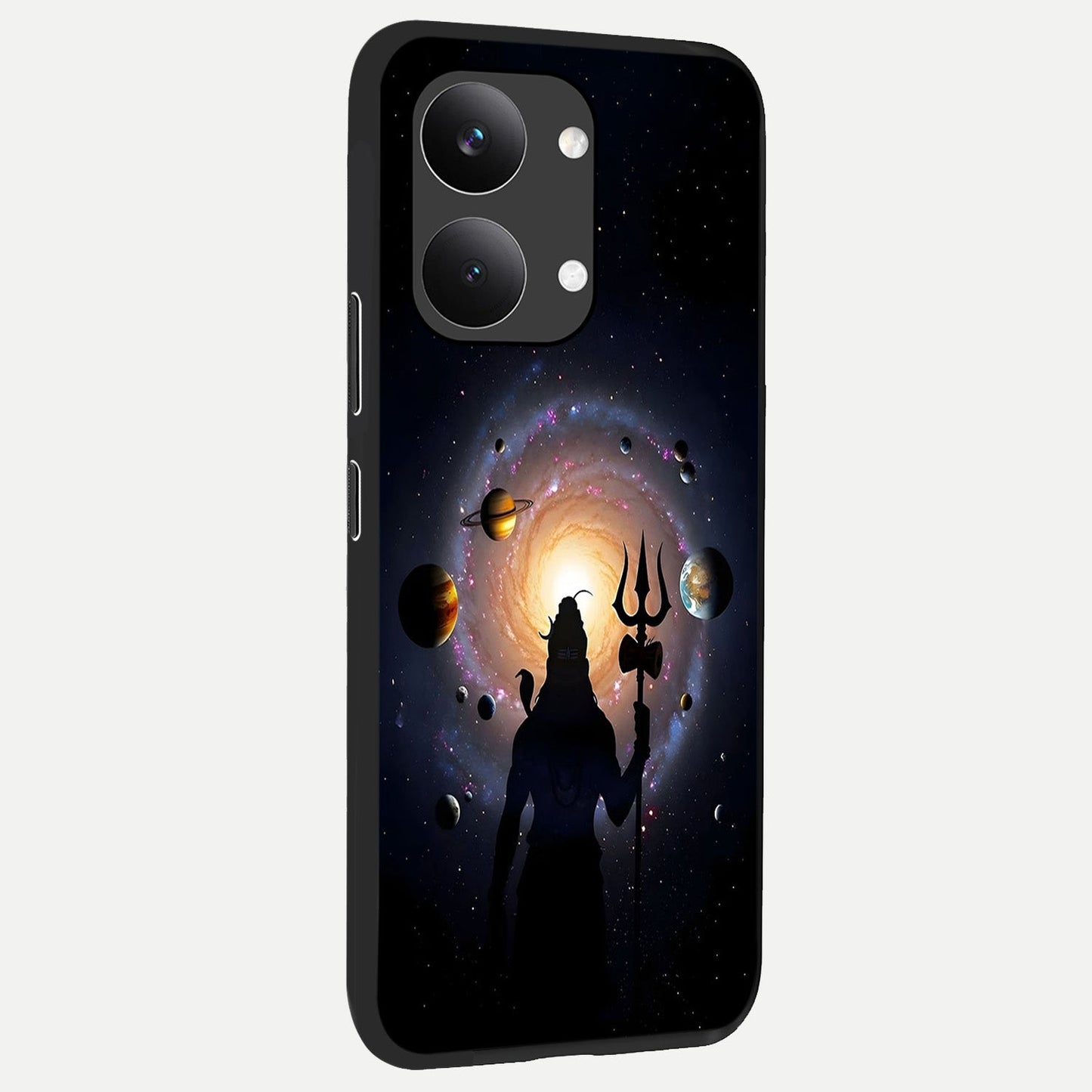  Galactic Shiva Vision back cover For Poco X8 Pro Max slim fit glass case with vibrant aesthetic design