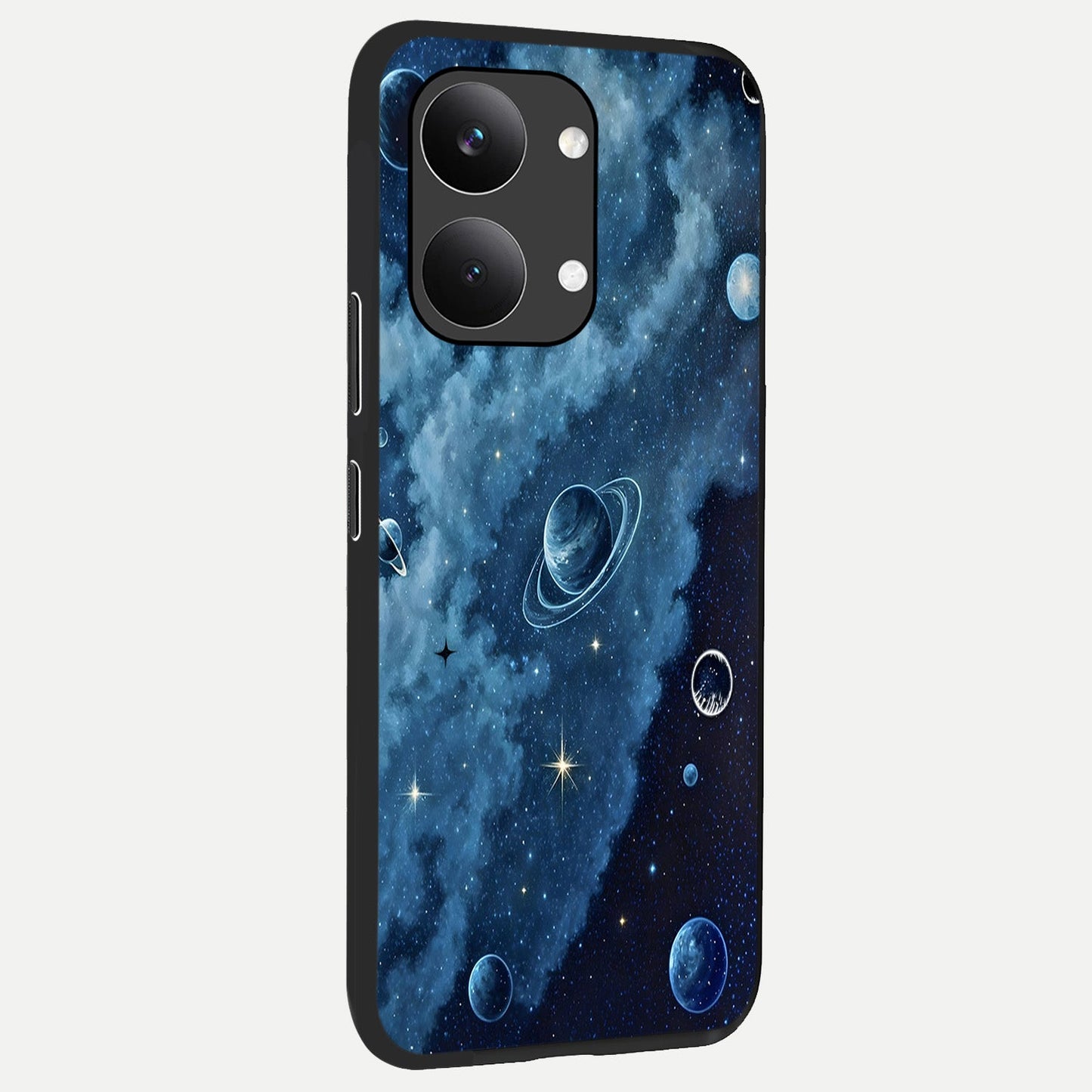  Galaxy Dream Space back cover For Poco X8 Pro Max slim fit glass case with vibrant aesthetic design